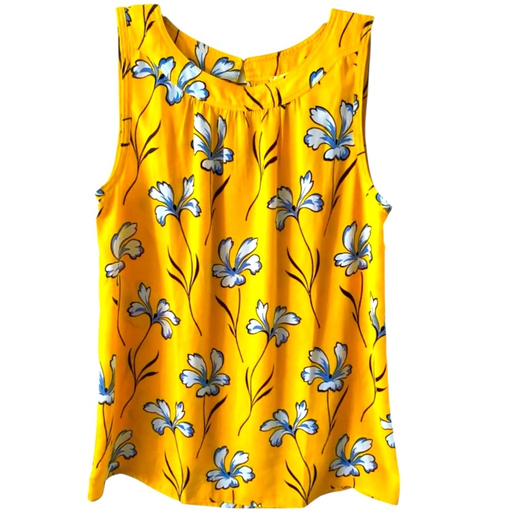 LOFT Top, Sleeveless, Tank,Vibrant, Floral, Sz XS, Tunic,Garden girl, Statement